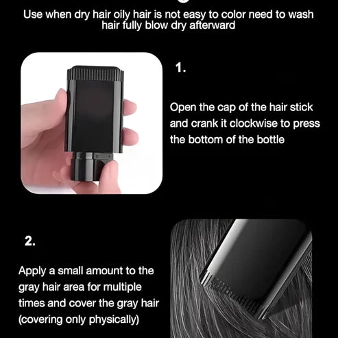 Black Hair Dye Stick for Hiding White Hair, Pack Of 1 (20gm)