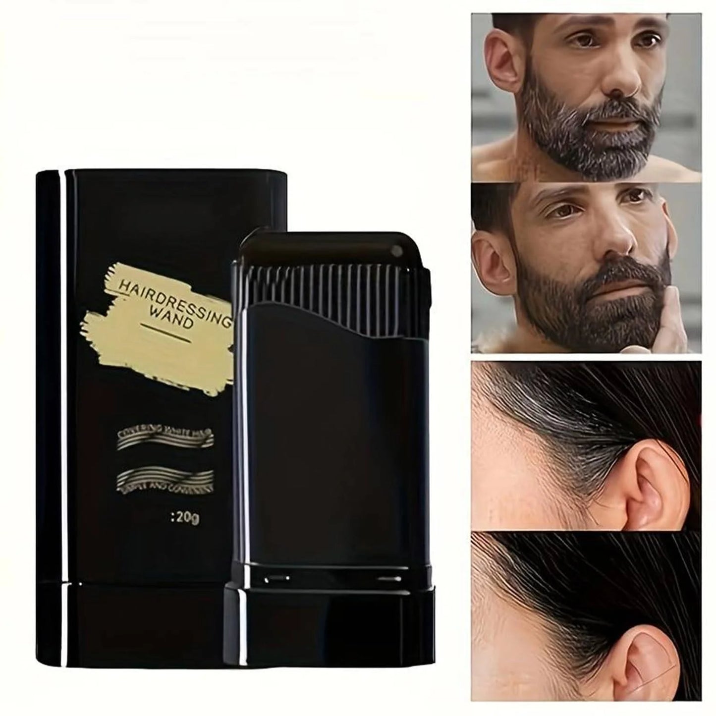 Black Hair Dye Stick for Hiding White Hair, Pack Of 1 (20gm)